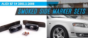 Audi B7 S4 ECS Smoked Side Marker Sets