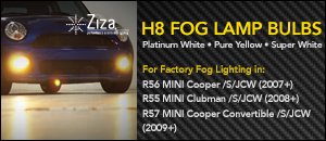 MINI R56/R55/R57 H8 Ziza Fog Lights