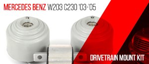 Mercedes Benz W203 C230 Drivetrain Mount Kits