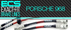 Porsche 968 ECS Exact-Fit Brake Lines