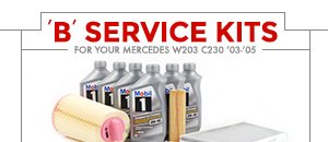 Mercedes-Benz W203 C230 'B' Service Kits
