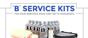 Mercedes-Benz W204 C300 Non-4Matic 'B' Service Kits