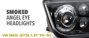 VW MKIV Jetta 1.8T Smoked Angel Eye Headlights