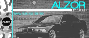 BMW E36 M3 Alzor Style 881 Wheels
