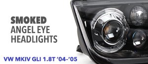 VW MKIV GLI 1.8T Smoked Angel Eye Headlights