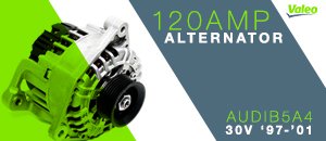 Audi B5 A4 30V 120amp Alternator