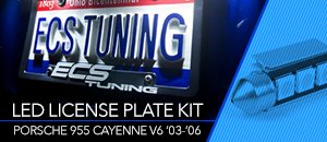 Porsche 955 Cayenne V6 Ziza LED License Plate Kit