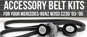 Mercedes-Benz W203 C230 C-Class Accessory Belt Kits