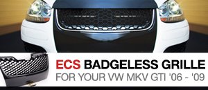 VW MKV GTI ECS Badgeless Grille