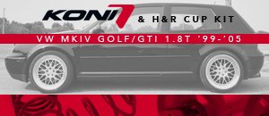 VW MKIV Golf/GTI 1.8T Koni & H&R Cup Kits