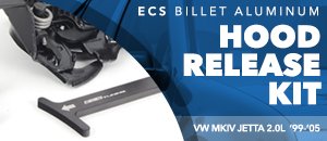 VW MKIV Jetta 2.0L Billet Aluminum Hood Release Kit