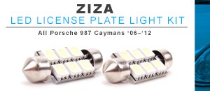 Porsche 987 Cayman Ziza LED License Plate Light Kit