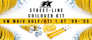 VW MKIV Golf/GTI 1.8T Streetline Coilover Kit