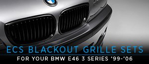 BMW E46 Non-M ECS Black-Out Grilles