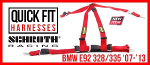 BMW E92 328/335 Schroth Quick Fit Harnesses