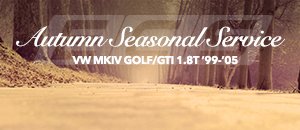 VW MKIV Golf/GTI 1.8T Autumn Seasonal Service