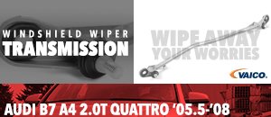 Audi B7 A4 2.0T Quattro Windshield Wiper Transmission