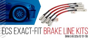 BMW E46 325 ECS Exact-Fit Brake Lines