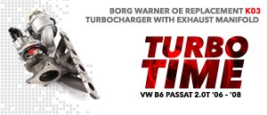 VW B6 Passat 2.0T K03 Turbocharger with Manifold