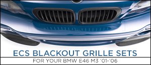 BMW E46 M3 ECS Blackout Grilles