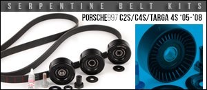 Porsche 997 C2S/C4S/Targa 4S Serpentine Belt Kit