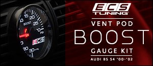 Audi B5 S4 ECS Vent Pod Boost Gauge Kit