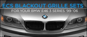 BMW E46 3 Series ECS Blackout Grilles