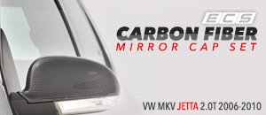 VW MKV Jetta 2.0T ECS Carbon Fiber Mirror Cap Set