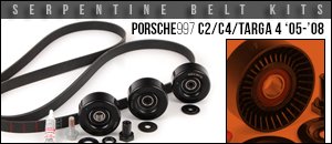 Porsche 997 C2/C4/Targa 4 Serpentine Belt Kits