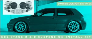 VW MKIV Golf/GTI ECS Stage 2/3 Suspension Install Kits