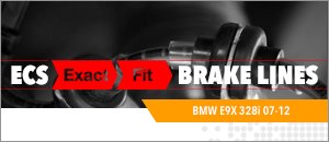 BMW E9X 328i ECS Exact-Fit Stainless Steel Brake Lines