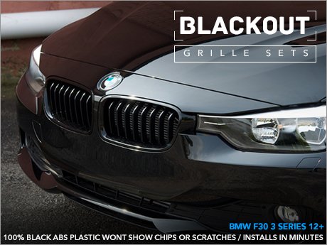 ECS News - BMW F30 3 Series Blackout Grilles