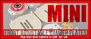 R50 R53 MINI Cooper S/JCW SPC Front Camber Plates