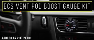 Audi B8 A5 2.0T ECS Vent Pod Boost Gauge Kit