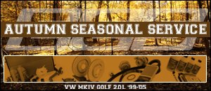 VW MKIV Golf 2.0L Autumn Seasonal Service Kits