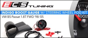 VW B5 Passat 1.8T ECS Boost Gauge with Pod Kit