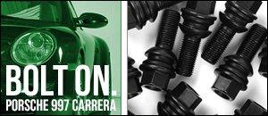 Porsche 997 911 Carrera/Targa Black Wheel Bolts