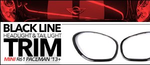 R61 MINI Black Line Headlight & Tail Light Trim Kit