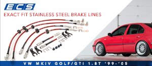 VW MKIV Jetta GLI 1.8T Exact Fit Stainless Brake Lines