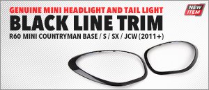 R60 MINI Black Line Headlight and Tail Light Trim