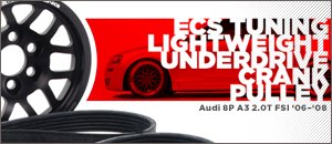 Audi 8P A3 ECS Lightweight Underdrive Crank Pulley