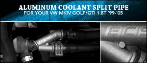 VW MKIV GTI 1.8T ECS Aluminum Coolant Split Pipe