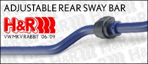 VW MKV Rabbit H&R Adjustable Rear Sway Bar