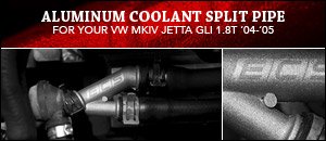 VW MKIV GLI 1.8T ECS Aluminum Coolant Split Pipe