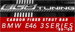 BMW E46 3 Series Non M ECS Carbon Fiber Strut Bar Kit