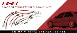 VW MKIV Jetta VR6 12v ECS Exact Fit Brake Line Kit
