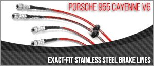 Porsche 955 Cayenne V6 ECS Exact-Fit Brake Lines