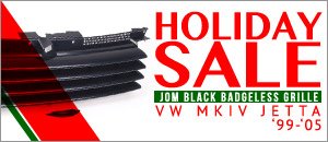 VW MKIV Jetta JOM Black Badgeless Grille