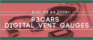 Audi B8 A4 P3 Cars Integrated Digital Vent Gauges