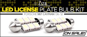 Porsche 987 Cayman Ziza LED License Plate Kit